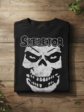 Vintage Skull Graphic Tee Black Horror Punk Inspired Retro Shirt